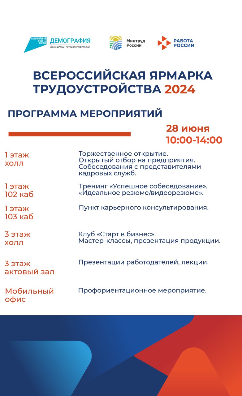 Всероссийская ярмарка трудоустройства 2024